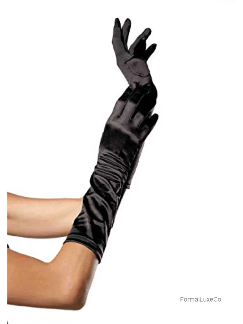 Satin Elbow Length Gloves